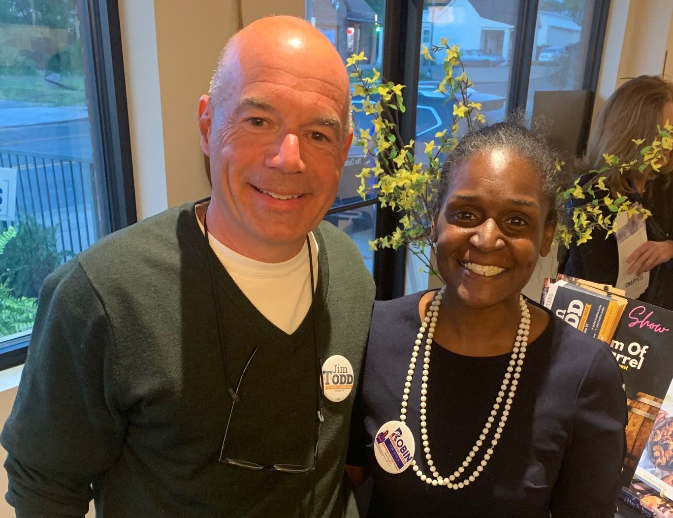 Jim Todd with community members